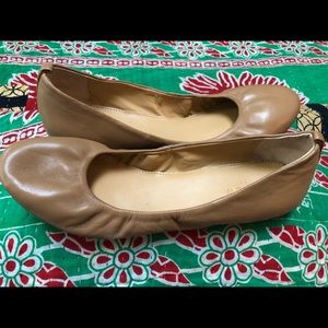 J. Crew Anya Leather Ballet Flat Nude 10